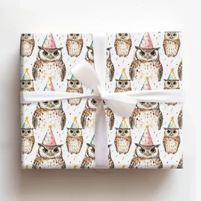 Owl Be There - Gift Wrap for Christmas, Holidays Wrapping Paper, Christmas Wrapping Paper
