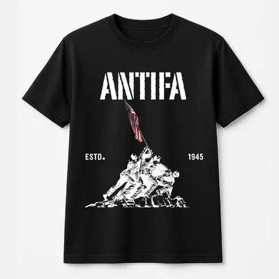 Antifa Estd 1945 T-Shirt, Patriotic Anti Fascist, Pro Democracy Liberal Protest T-Shirt, Protest Resist T-Shirt, Antifa Circa Resist