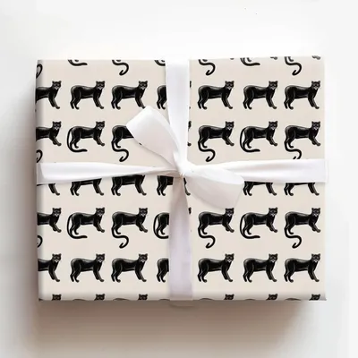 Black Streak - Gift Wrap for Christmas, Holidays Wrapping Paper, Christmas Wrapping Paper
