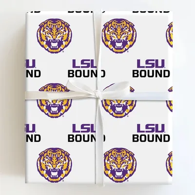 LSU Bound - Gift Wrap for Christmas, Holidays Wrapping Paper, Christmas Wrapping Paper