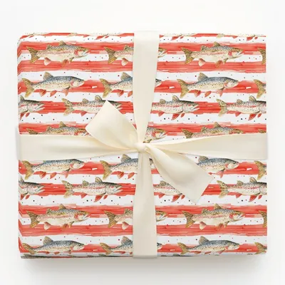 Troutally in Love - Gift Wrap for Christmas, Holidays Wrapping Paper, Christmas Wrapping Paper
