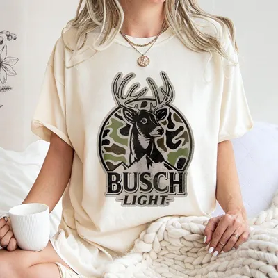 Bussch Light Deer Hunt T-Shirt For Busch Beer Lovers, Perfect For Hunting Season, Usa-Made & Printed Apparel