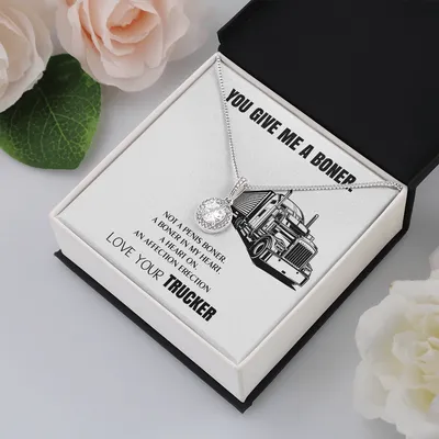 You Give Me A Heart Boner, An Affection Erection, Eternal Hope Necklace, Funny & Sarcastic Love For Her, ♥ Mature gag Gift for truckers wife