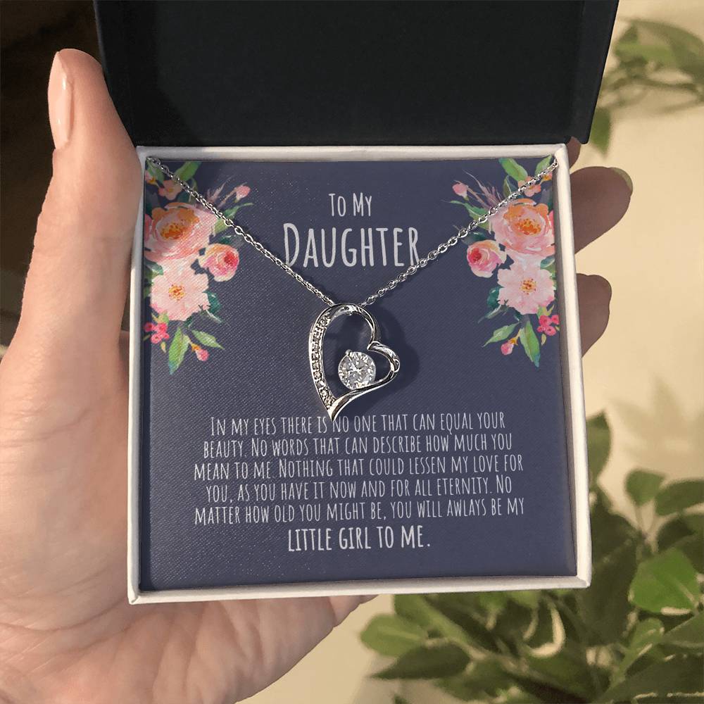 Gift For Daughter From Dad, Moon And Back Necklace Forever Love Necklace