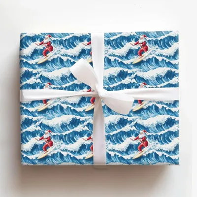 Waves of Cheer - Gift Wrap for Christmas, Holidays Wrapping Paper, Christmas Wrapping Paper
