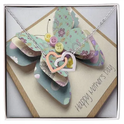 To My Mother My Everything Interlocking Hearts Necklace
