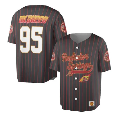 Disney Cars Radiator Springs Baseball Jersey, Lightning Mcqueen 95 Baseball Baseball Jersey, Gift For Boys, Lightning Mcqueen Baseball Jersey
