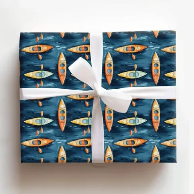 Paddle Days - Gift Wrap for Christmas, Holidays Wrapping Paper, Christmas Wrapping Paper