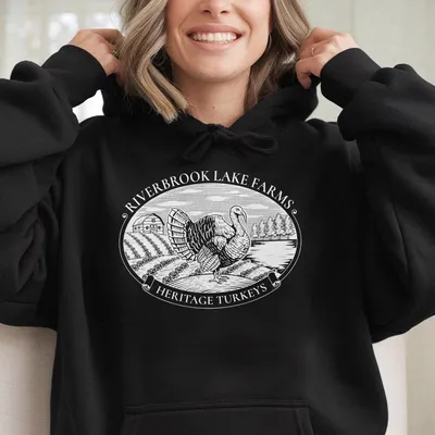 Bobs Burgers Hoodie Heritage Turkeys Riverbrook Lake Farms Design Funny Unisex Cotton Hoodie Thanksgiving Fan Gift Holiday