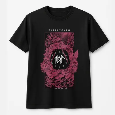 Retro Sleep Token Rose Rock Metal T-Shirt,Unisex Oversize Rock Band,Gothic Punk Emo Grunge,T-Shirt For Fans Fall Outfits Fabric Soft