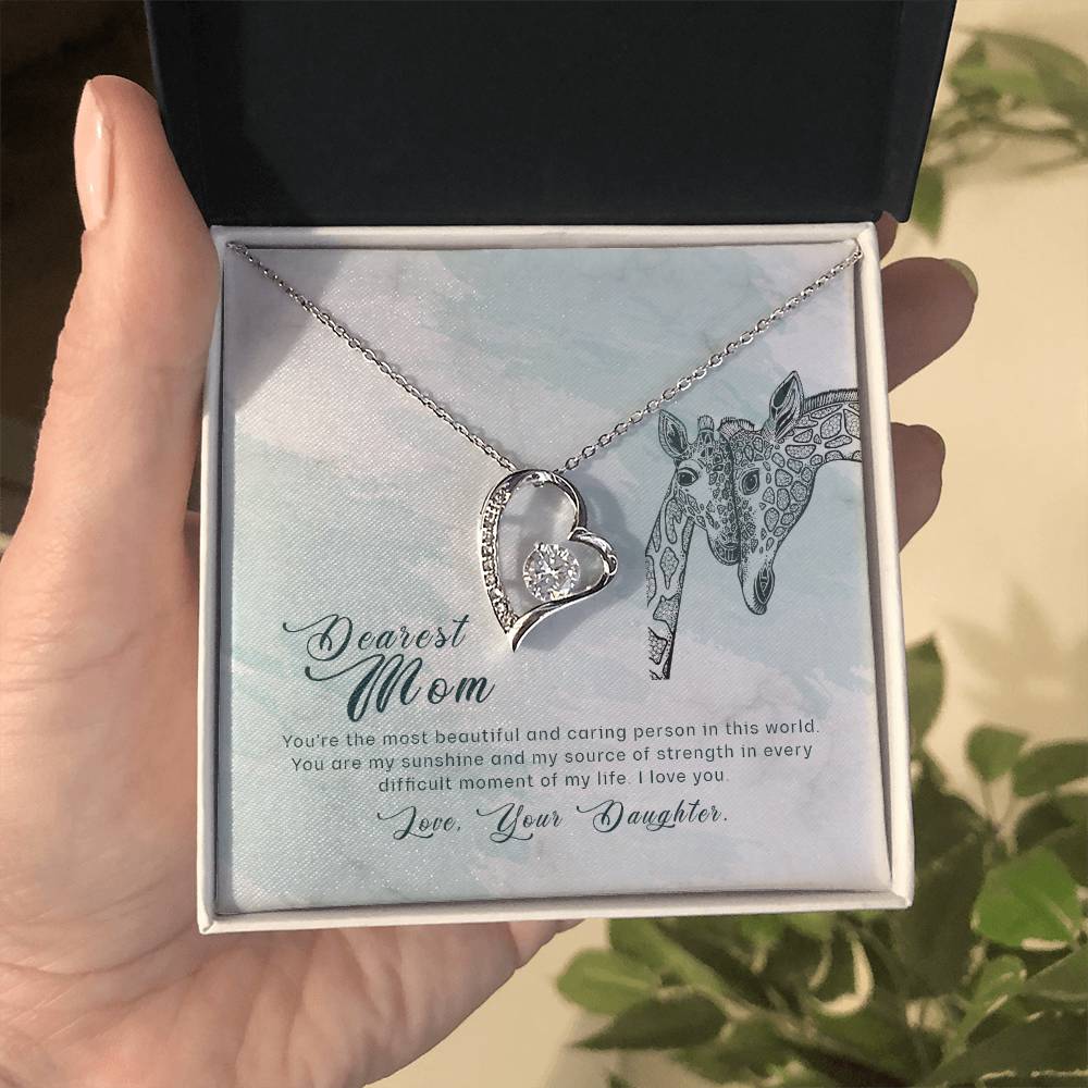 Dearest Mom necklace of love - You Are My Source Of Strength - Forever Love Necklace