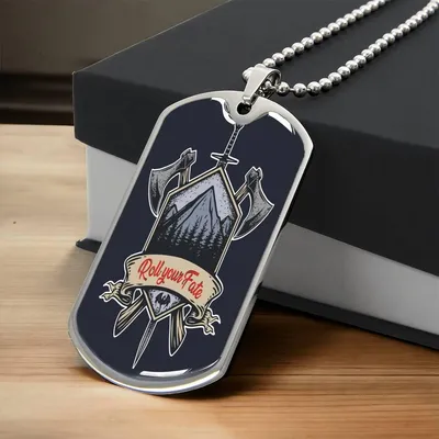 Roll Your Fate Best Gift For Gaming Lover - Army Tag Necklace, Dog Tag