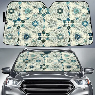 Trendy Seamless Floral Print Tile Pattern Car Sun Shades Cover Auto Windshield PrintSyde