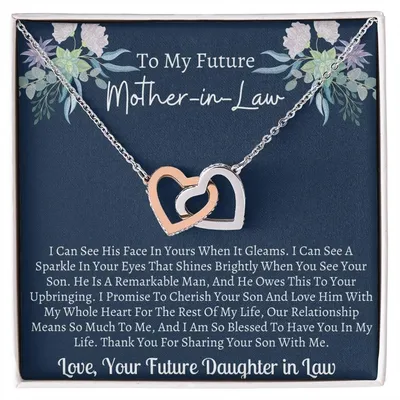 Gift For Future Mother In Law Interlocking Hearts Necklace