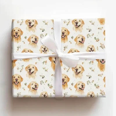 Golden Glow - Gift Wrap for Christmas, Holidays Wrapping Paper, Christmas Wrapping Paper