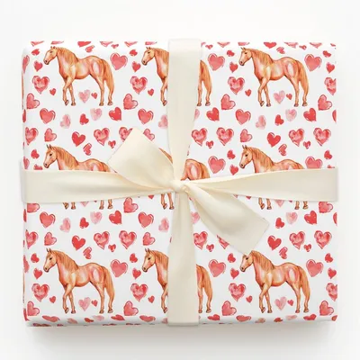 Tennessee Walking Horse Valentine - Gift Wrap for Christmas, Holidays Wrapping Paper, Christmas Wrapping Paper