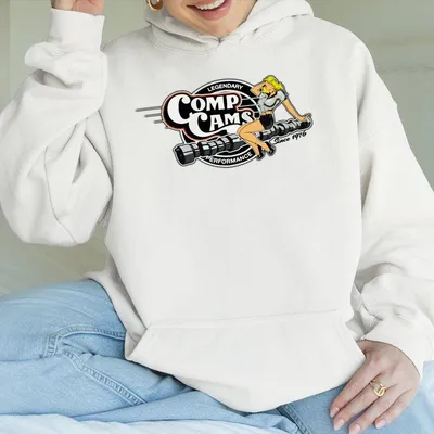 Comp Cams Pin-Up Hoodie - Stylish Graphic Hoodie For Automotive Enthusiasts, Men'S Clothing, Perfect For Truck And Car Lovers