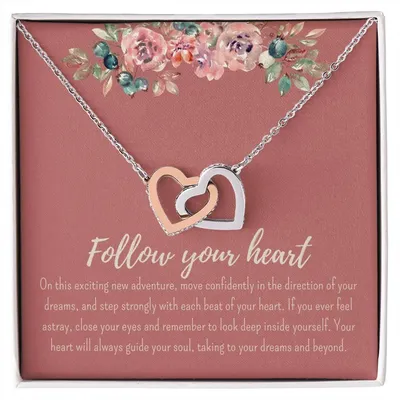 Follow Your Heart Necklace Interlocking Hearts Necklace