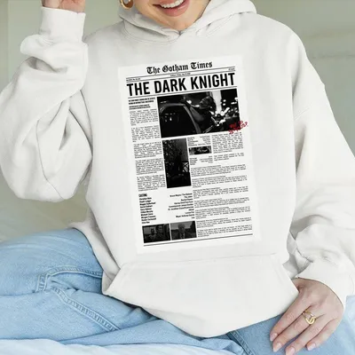 The Dark Knight Wall Decor Wall Hangings Museum Poster Newspaper Poster High Quality Print Poster No Frame Hoodie