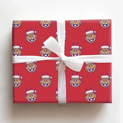 LSU Santa - Gift Wrap for Christmas, Holidays Wrapping Paper, Christmas Wrapping Paper