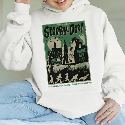 Scooby Doo Mystery Incorporated Scary House Movie Poster Hoodie Halloween Hoodie 90s Movie Hoodie For Men For Women