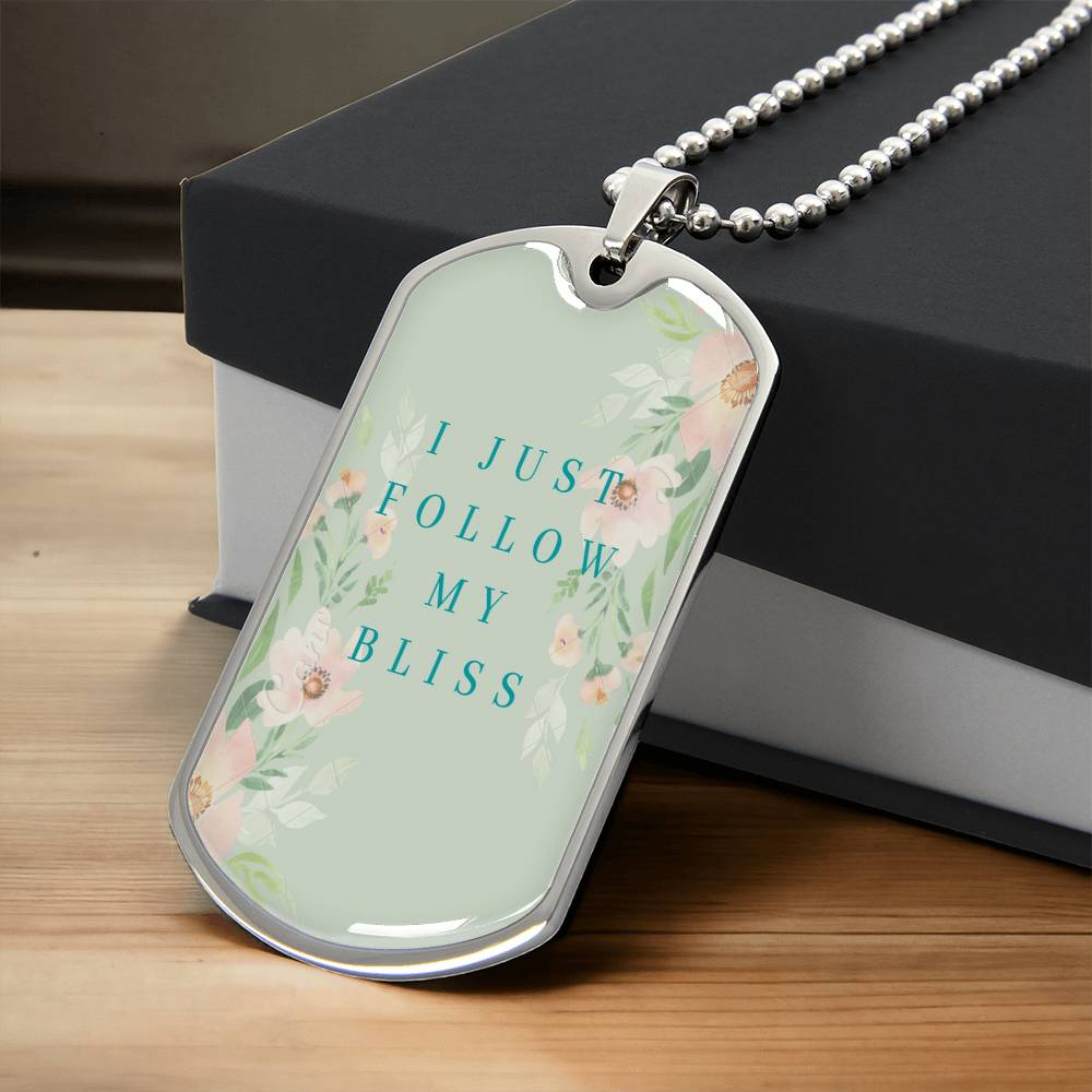 Bliss Necklace - Army Tag Necklace, Dog Tag