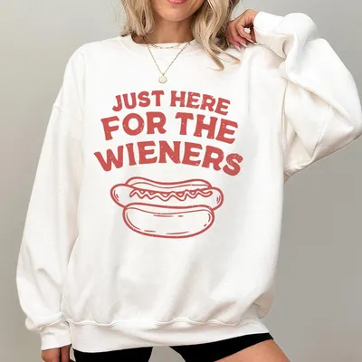 Hot Dog Sweatshirt Just Here For The Wieners Sweatshirt July 4th Sweatshirt July 4th Hot Dog Sweatshirt Hot Dog Lovers Sweatshirt Independence