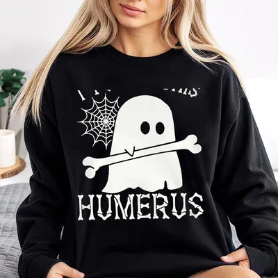 I Found This Humerus Halloween Sweatshirt – Funny Retro Ghost Graphic Pullover