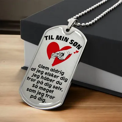 Gave Til Son - Halskæde - Army Tag Necklace, Dog Tag