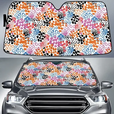 Chromatic Leopard Cheetah Skin Texture Car Sun Shades Cover Auto Windshield PrintSyde