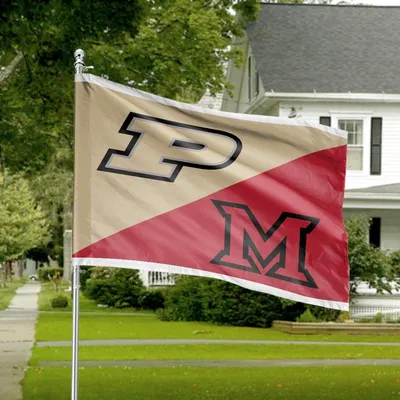 Horizontal House Flag, Purdue Boilermakers Vs Miami Redhawks, College Rivalry Design, Game Day Spirit, Ncaa Team Colors, Sports Fan Gift Horizontal House Flag