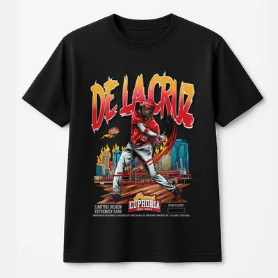 Youth Elly De La Cruz T-Shirt Cool Baseball T-Shirt For Young Fans Kid T-Shirt