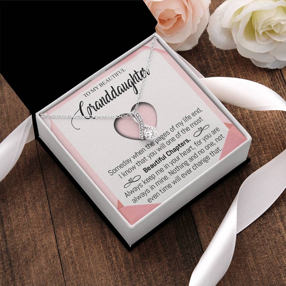 To My Beautiful Granddaughter 3 Alluring Beauty Necklace