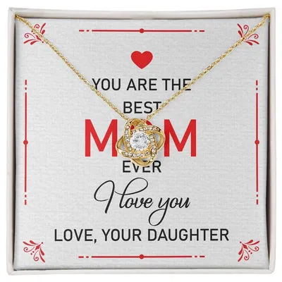 Best Mom Ever Love Knot Necklace
