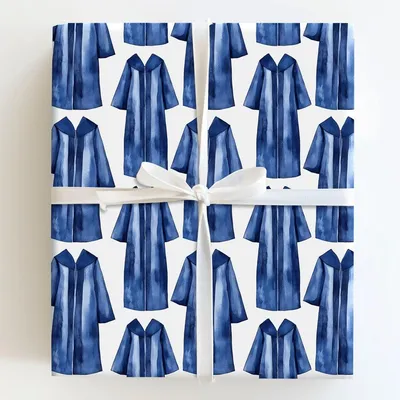 A Degree in Blue - Gift Wrap for Christmas, Holidays Wrapping Paper, Christmas Wrapping Paper
