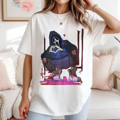 Ghost Face T-Shirt Dead By Daylight Horror Game T-Shirt For Men Cotton Streetwear Casual Gamer Style