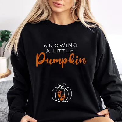 Growing A Little Pumpkin Maternity Sweatshirt Sweatshirt Sweatshirt Fall Pregnancy Announcement Sweatshirt Baby Bump Halloween