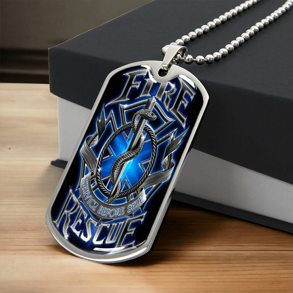 Best Gift For Firefighter - Army Tag Necklace, Dog Tag