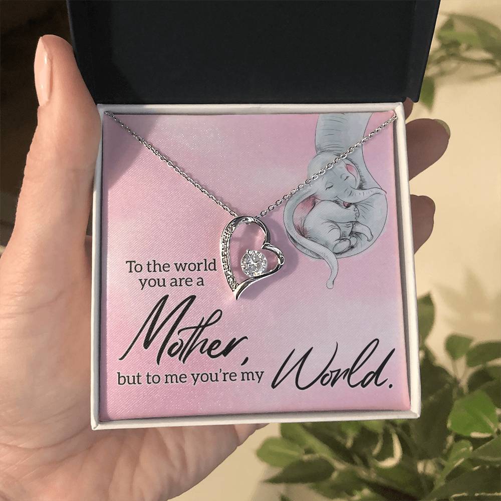 To the world you are a Mother, but to me you're my World - Forever Love Necklace