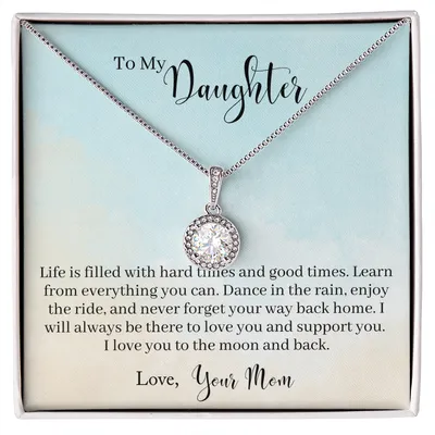 To My Daughter Hard Times And Good Times - Collection Daughter, Gift Jewelry Necklace From Daughter, Anniversary, Daughter Mother Necklace, Daughters Birthday, Unique, Grown Up Daughter, Mothers Day Gifts, Christmas Gifts, Wedding Necklace