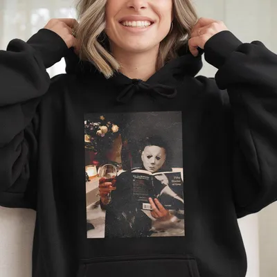 Vintage Horror Graphic Hoodie Ghostface Vintage 90s Graphic Hoodie Scream Horror Movies Hoodie Gift For Fan Womenswear