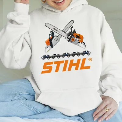 Stihl Chainsaw Graphic Hoodie  Durable Design With Iconic Branding For Outdoor Enthusiasts Gift For Men