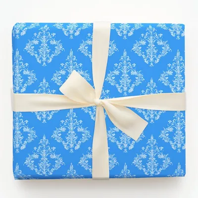 Victorian Blue - Gift Wrap for Christmas, Holidays Wrapping Paper, Christmas Wrapping Paper