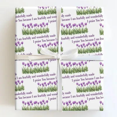 Wonderfully in Purple - Gift Wrap for Christmas, Holidays Wrapping Paper, Christmas Wrapping Paper