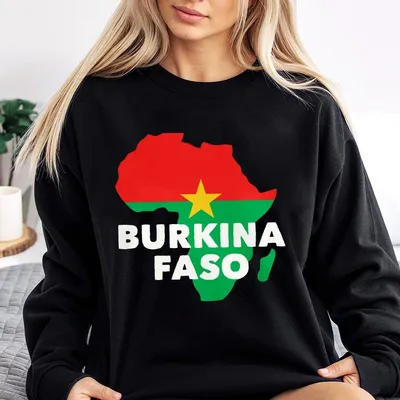 Africa Unite For Burkina Faso And Ibrahim Traore Map Flag Sweatshirt African Independence Gift Anti Imperialist For Men