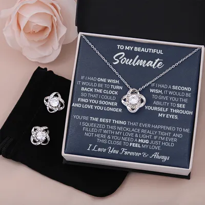 Gift For Your Soulmate - A Hug Love Knot Set Valentine's Day, Birthday Gift, Anniversary Gift, Gift For Wife, Gift For Girlfriend.
