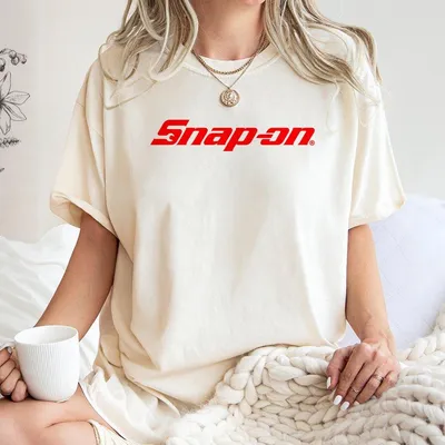 Snap On Logo T-Shirt – Black With Bold Red Print Front & Back, Comfortable Streetwear For Mechanics And Car Enthusiasts