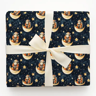 In Orbit - Gift Wrap for Christmas, Holidays Wrapping Paper, Christmas Wrapping Paper