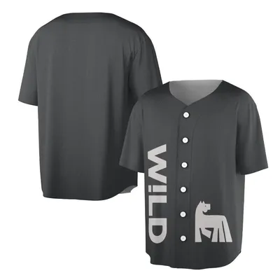 Wild Horse Graphic Baseball Jersey, Minimalist Animal Design, Black & White Streetwear Apparel, Us Gift Baseball Jersey
