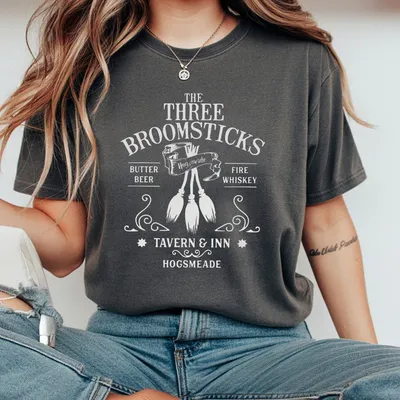 The Three Broomsticks Tavern Inn T-Shirt T-Shirt T-Shirt Wizard Halloween T-Shirt Magical Enthusiasts T-Shirt Spooky